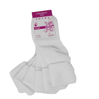 Ankle socks 3pr per pk (Child size 6-8)