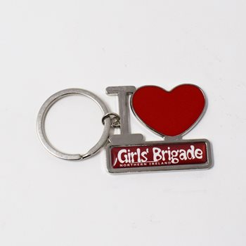I Heart Girls' Brigade Keyring