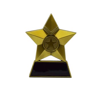 Bronze Metal Star Plaque 12cm (AP001B)