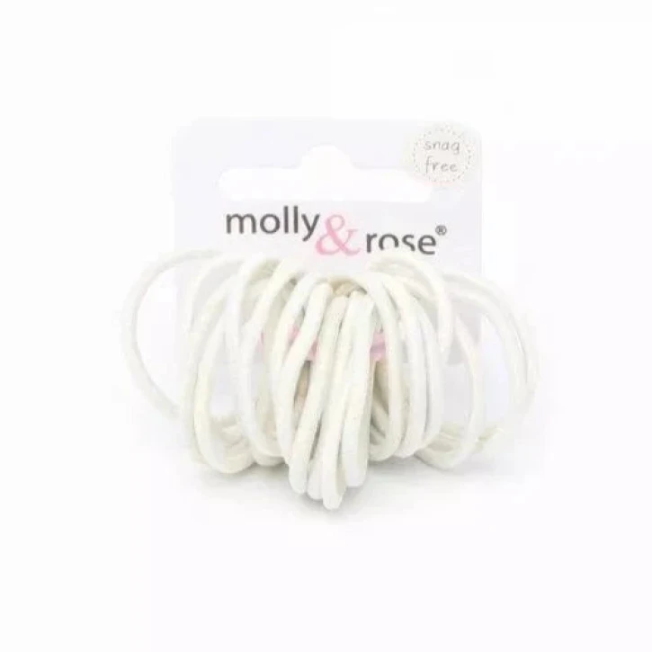 White Small Hair Elastics (20 pack)