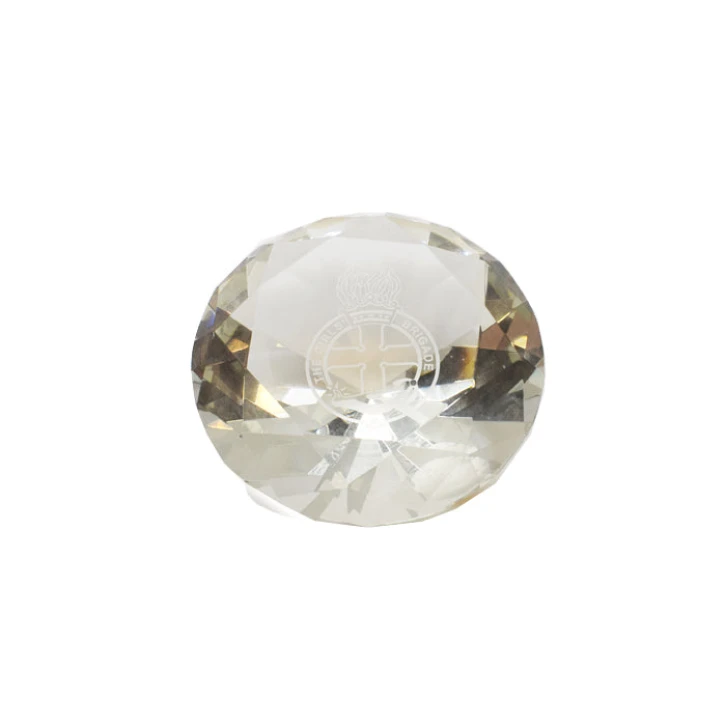 Engraved Belfast Crystal Paperweight