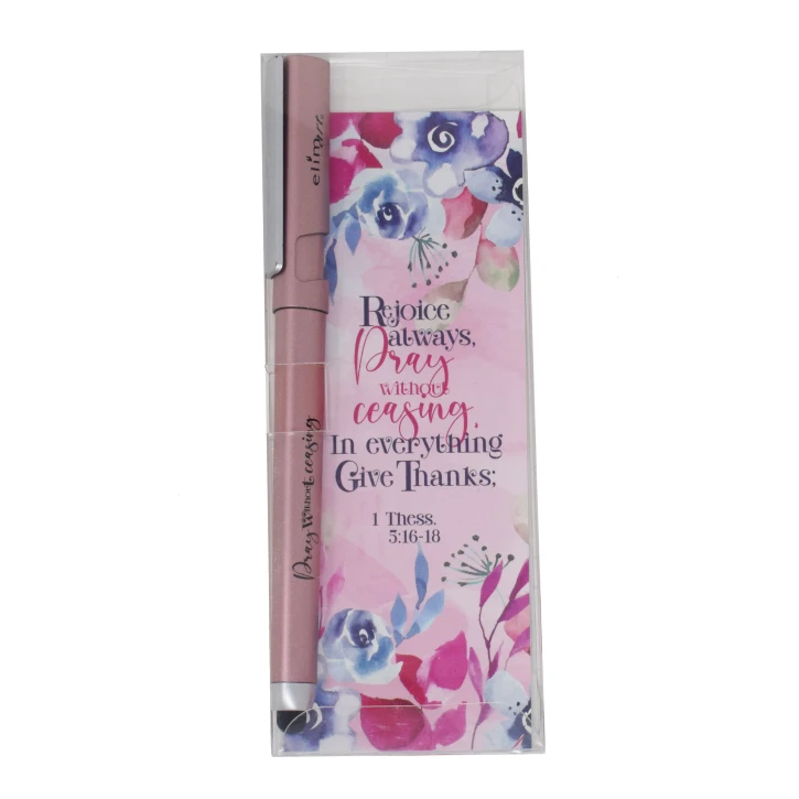 Gel Pen & Bookmark Pray Without Ceasing