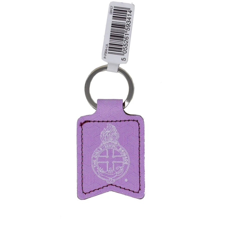 Lilac Recycled Leather Keyring