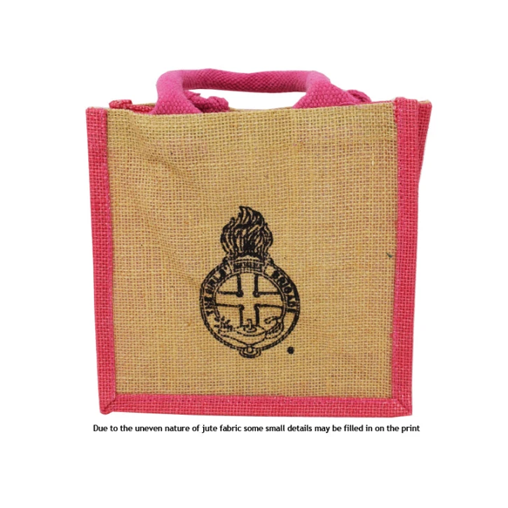 Mini Pink Jute Bag