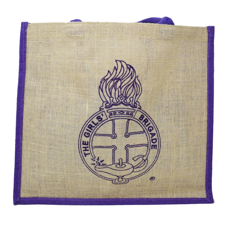 Large Purple Jute Bag