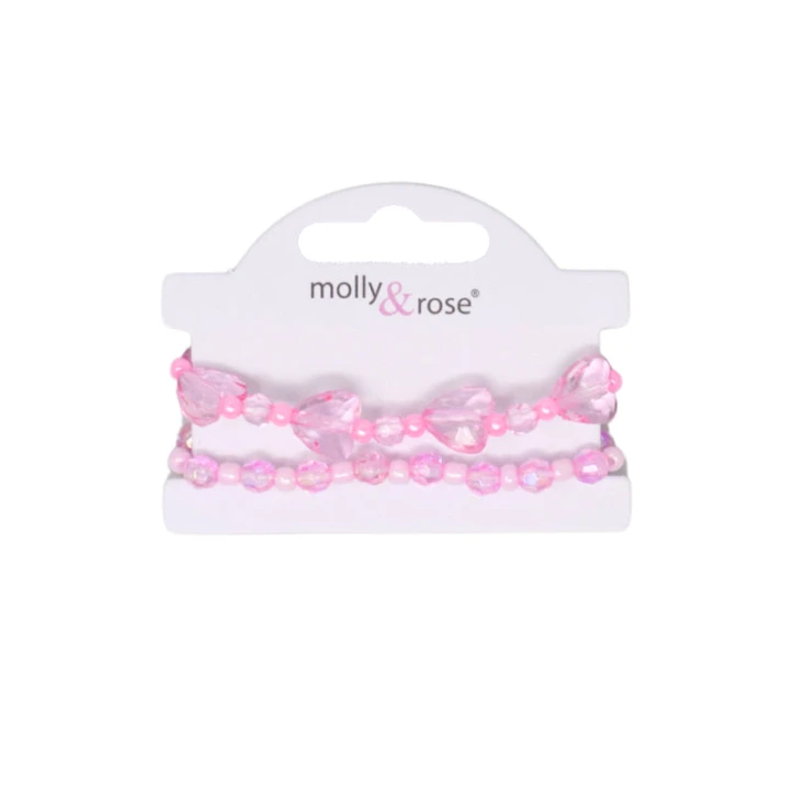 Pink Stretch Beaded Bracelets