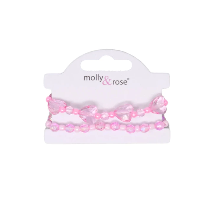 Pink Stretch Beaded Bracelets