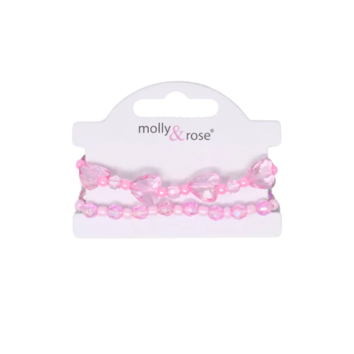 Pink Stretch Beaded Bracelets