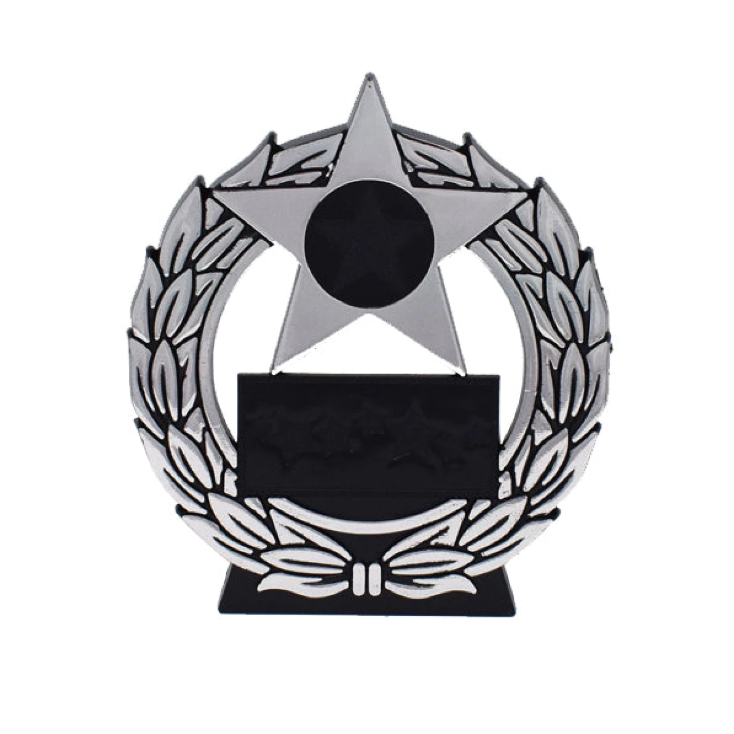 Silver Mega Star Plaque 11.5cm