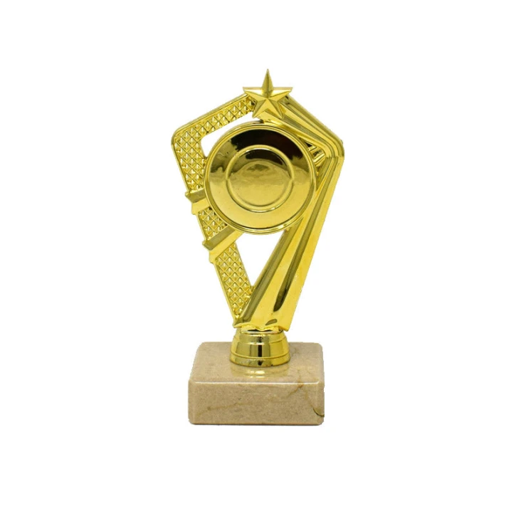 Gold Angular Trophy 14cm