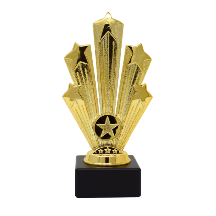 Gold Fanfare Award With Black Base 18.5cm