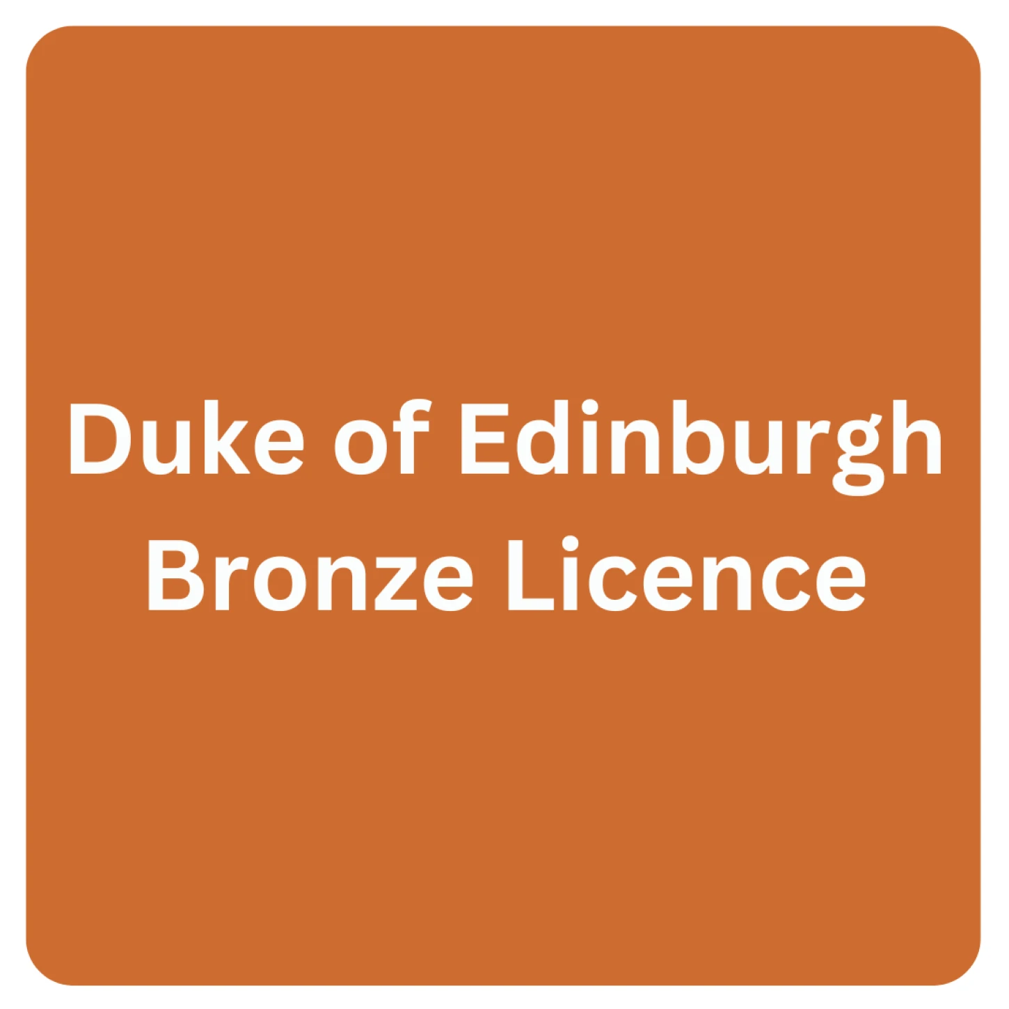 DofE Bronze Licence