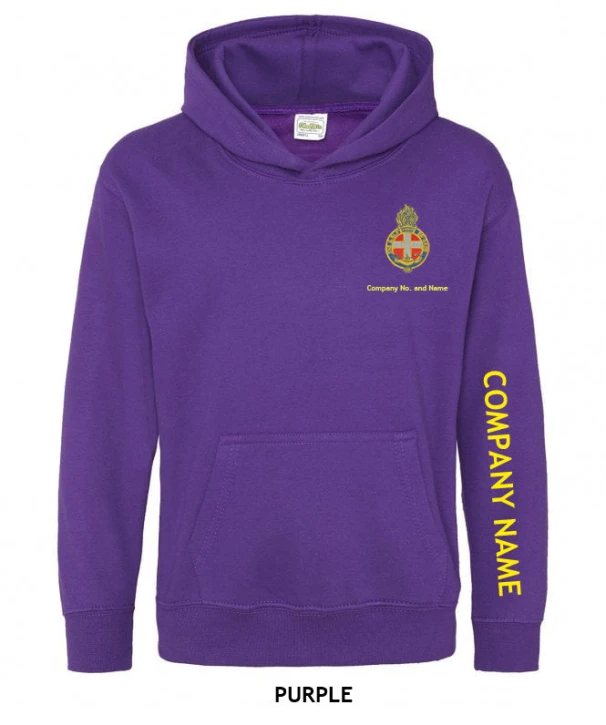 Girl's Hoodie With GB Crest (Print On Sleeve)