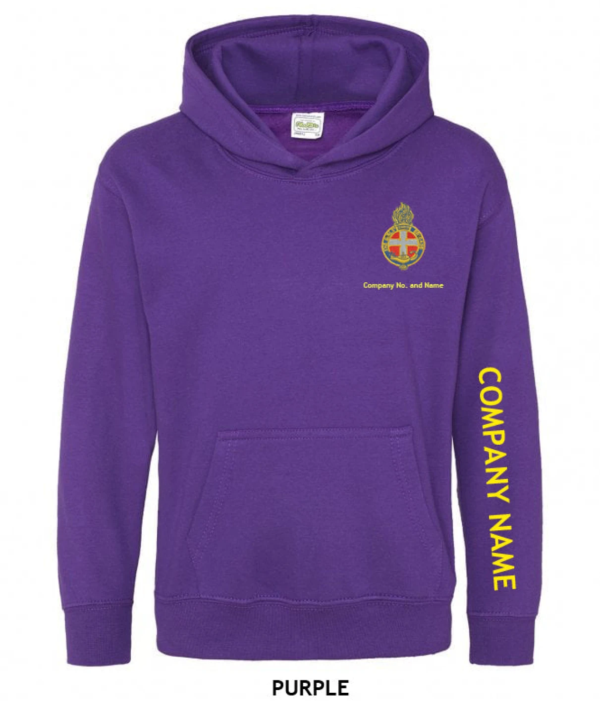 Girl's Hoodie With GB Crest (Print On Sleeve)