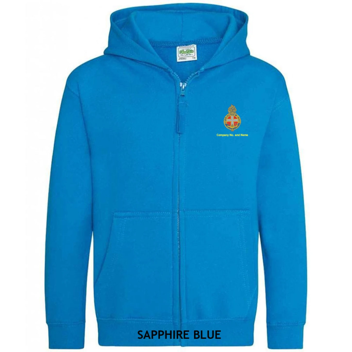 Girl's Zipped Hoodie With GB Crest